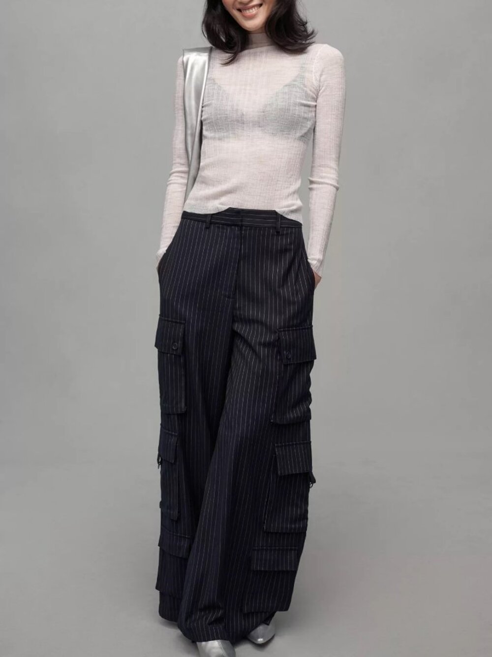 Anthropologie TwentySixHundred Pinstripe Utility Pant 10/UK14. *run small*